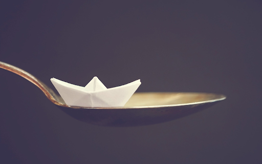 Paper boat and iron spoon  from Chrome web store to be run with OffiDocs Chromium online