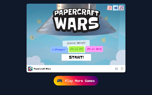Papercraft Wars Game Curve your shots to defeat the enemy!  from Chrome web store to be run with OffiDocs Chromium online