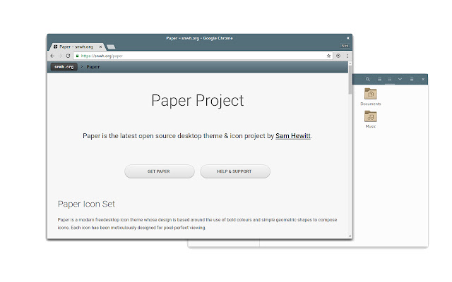 Paper GTK  from Chrome web store to be run with OffiDocs Chromium online