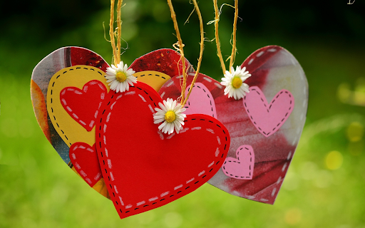 Paper hearts  from Chrome web store to be run with OffiDocs Chromium online