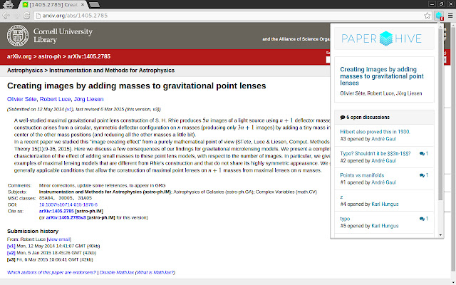 PaperHive  from Chrome web store to be run with OffiDocs Chromium online