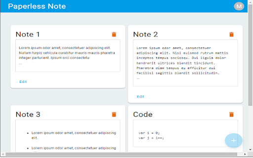 Paperless Notes  from Chrome web store to be run with OffiDocs Chromium online