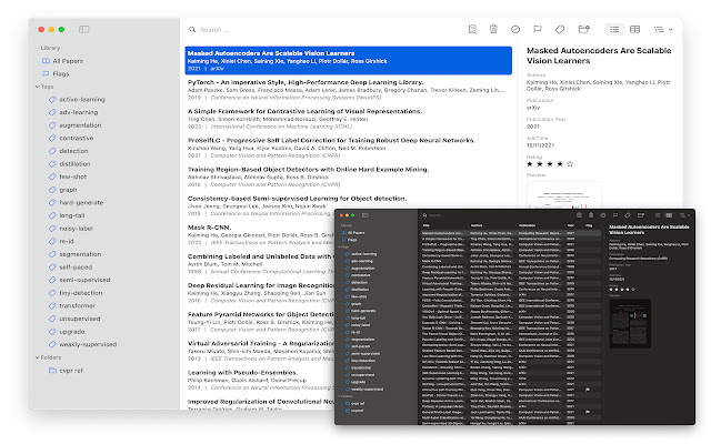 Paperlib  from Chrome web store to be run with OffiDocs Chromium online