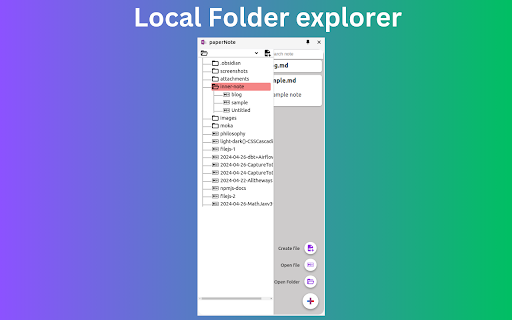 paperNote local markdown file notes  from Chrome web store to be run with OffiDocs Chromium online