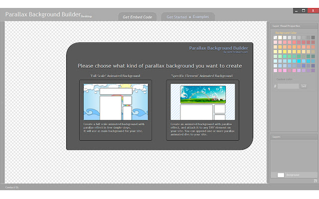 Parallax Background Builder (Desktop Edition)  from Chrome web store to be run with OffiDocs Chromium online