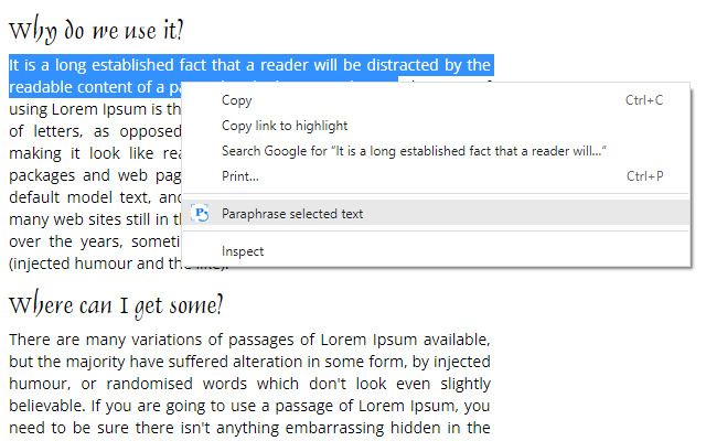 paraphrasing.io ຈາກຮ້ານເວັບ Chrome ທີ່ຈະດໍາເນີນການກັບ OffiDocs Chromium ອອນໄລນ໌