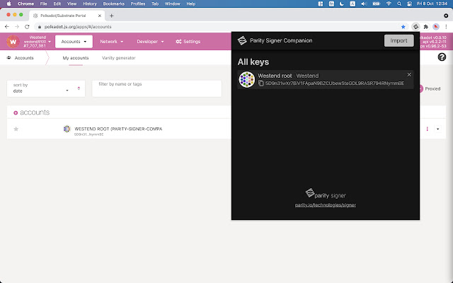 Parity Signer Companion  from Chrome web store to be run with OffiDocs Chromium online