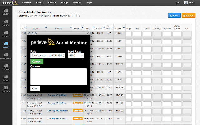 ParLevel Serial Monitor  from Chrome web store to be run with OffiDocs Chromium online