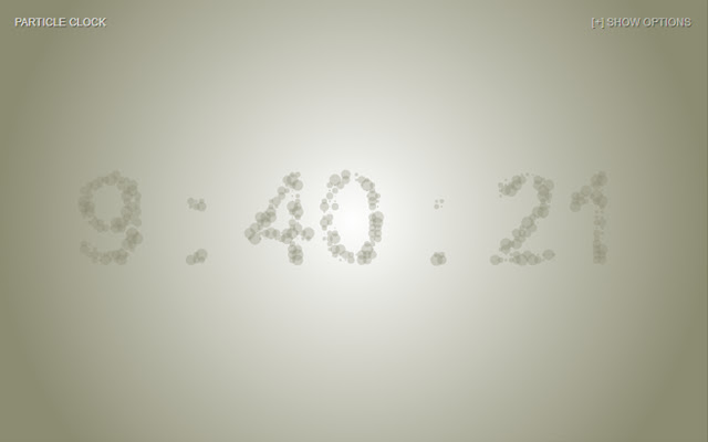 Particle Clock  from Chrome web store to be run with OffiDocs Chromium online