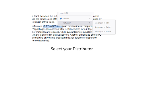 PartSearch  from Chrome web store to be run with OffiDocs Chromium online