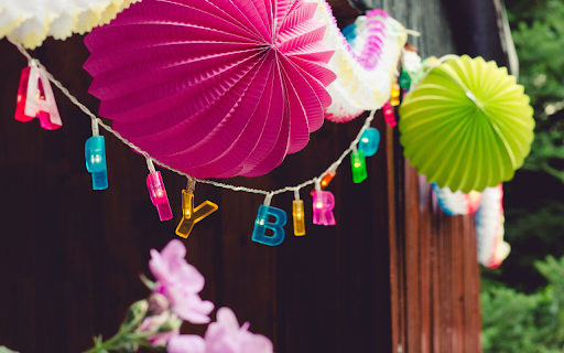 Party decoration  from Chrome web store to be run with OffiDocs Chromium online