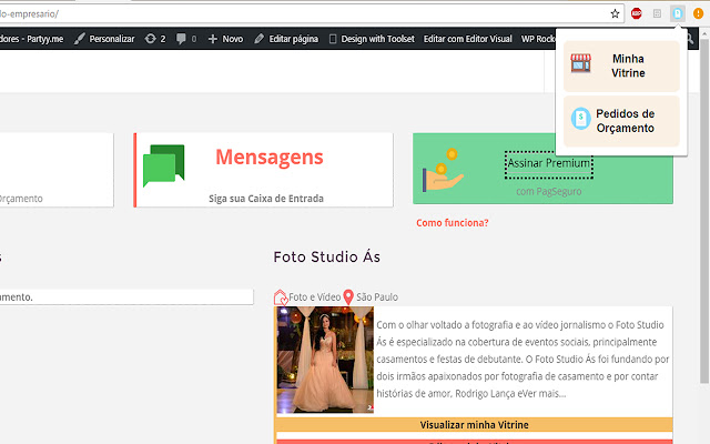 Partyy.me para Empresas  from Chrome web store to be run with OffiDocs Chromium online
