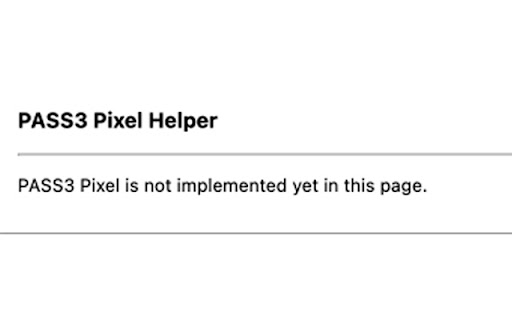 PASS3 Pixel Helper  from Chrome web store to be run with OffiDocs Chromium online