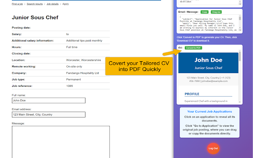 Passion Project  from Chrome web store to be run with OffiDocs Chromium online