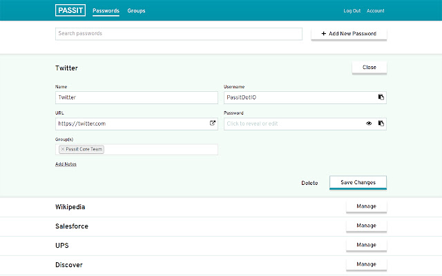 Passit  from Chrome web store to be run with OffiDocs Chromium online