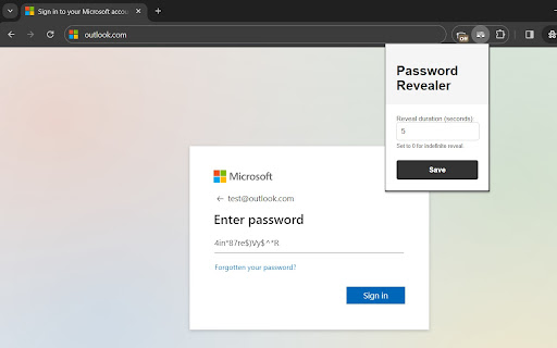 passreveal  from Chrome web store to be run with OffiDocs Chromium online