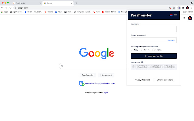 PassTransfer GDPR Proof  from Chrome web store to be run with OffiDocs Chromium online