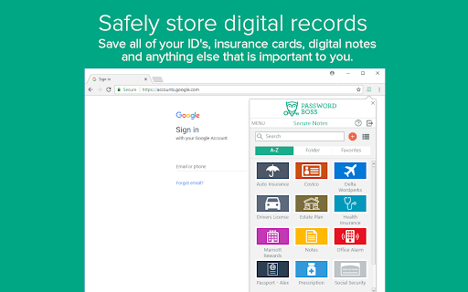 Password Boss WebApp  from Chrome web store to be run with OffiDocs Chromium online