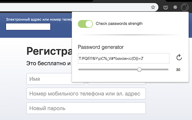 PasswordChecker  from Chrome web store to be run with OffiDocs Chromium online