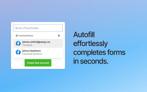 Password Defense  from Chrome web store to be run with OffiDocs Chromium online