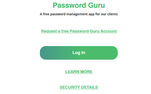 Password Guru Extension  from Chrome web store to be run with OffiDocs Chromium online