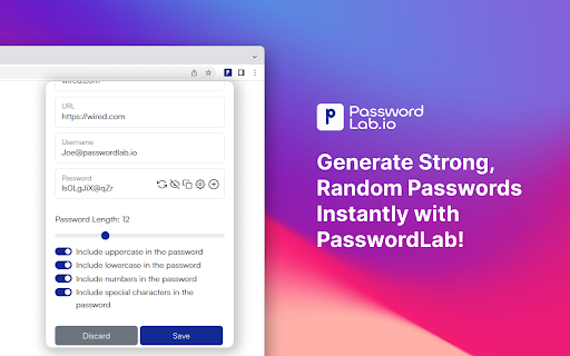PasswordLab Self hosted password manager  from Chrome web store to be run with OffiDocs Chromium online