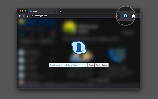 Password Lock for Skype™ Web  from Chrome web store to be run with OffiDocs Chromium online