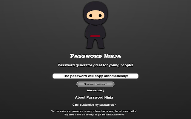 Password Ninja  from Chrome web store to be run with OffiDocs Chromium online