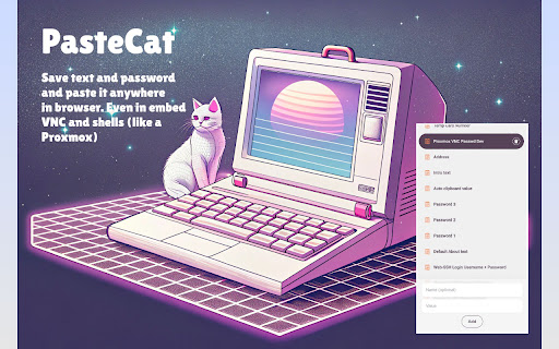 PasteCat  from Chrome web store to be run with OffiDocs Chromium online
