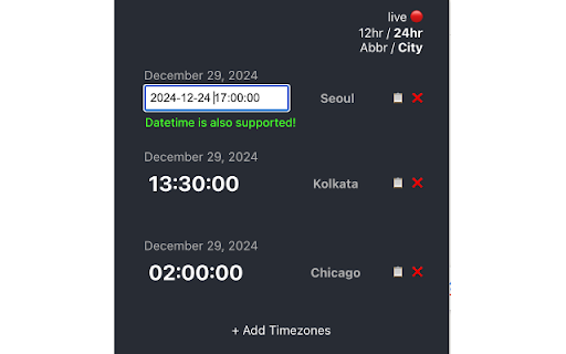 Paste n’ Convert Timezone  from Chrome web store to be run with OffiDocs Chromium online