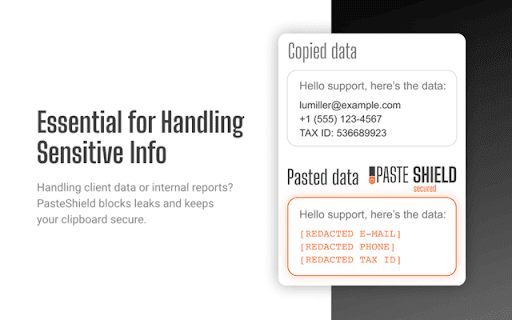 Paste Shield (beta) Lightweight DLP  from Chrome web store to be run with OffiDocs Chromium online
