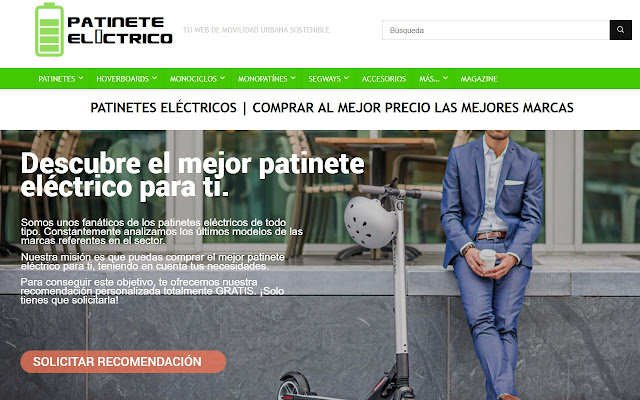 Patinete Eléctrico SHOP  from Chrome web store to be run with OffiDocs Chromium online