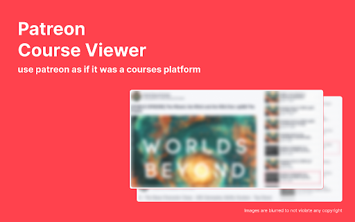 Patreon Course Viewer  from Chrome web store to be run with OffiDocs Chromium online