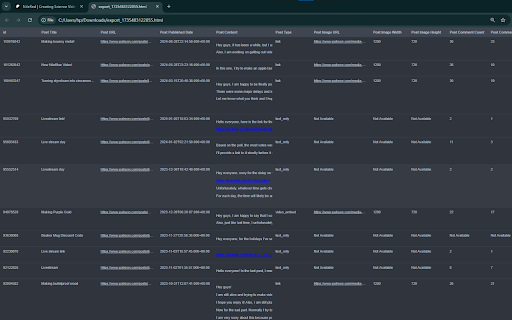 Patreon Scraper: Export Search, Users, Posts  more  from Chrome web store to be run with OffiDocs Chromium online