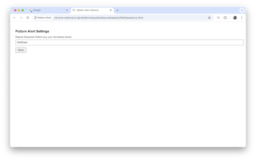 Pattern Alert  from Chrome web store to be run with OffiDocs Chromium online