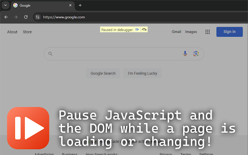 Pause Script Execution  from Chrome web store to be run with OffiDocs Chromium online