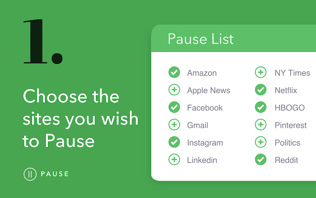 Pause Stop Mindless Browsing  from Chrome web store to be run with OffiDocs Chromium online