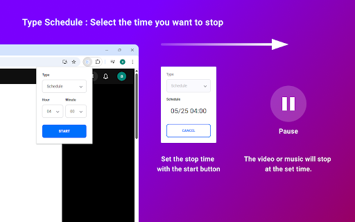 Pause Timer  from Chrome web store to be run with OffiDocs Chromium online