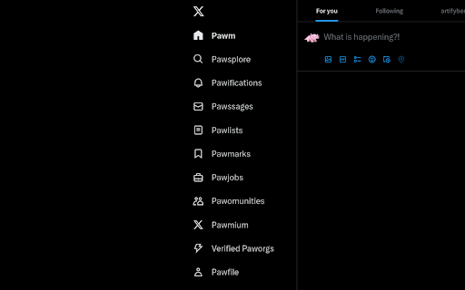 Pawter  from Chrome web store to be run with OffiDocs Chromium online