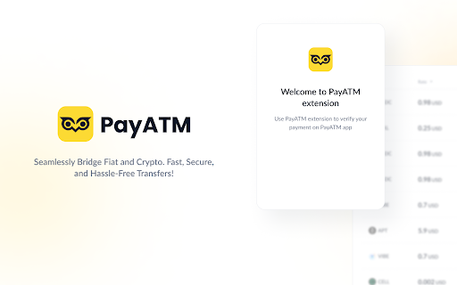 PayATM  from Chrome web store to be run with OffiDocs Chromium online