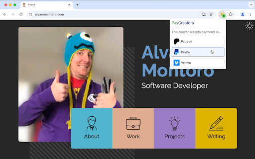 PayCreators  from Chrome web store to be run with OffiDocs Chromium online