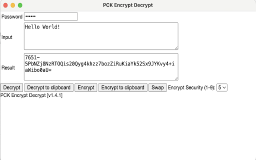 PCK Encrypt Decrypt  from Chrome web store to be run with OffiDocs Chromium online