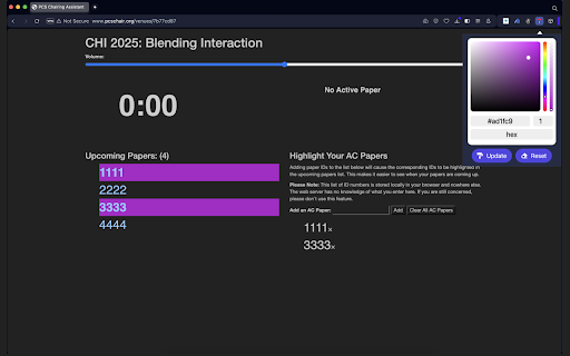 PCS Chair Colorizer  from Chrome web store to be run with OffiDocs Chromium online