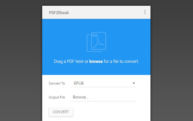 PDF2Ebook PDF to EPUB Offline Converter  from Chrome web store to be run with OffiDocs Chromium online