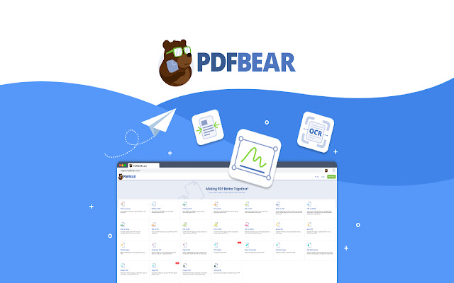 PDFBEAR Convert, Merge, and Compress PDF  from Chrome web store to be run with OffiDocs Chromium online