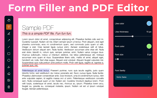 PDF Filler  from Chrome web store to be run with OffiDocs Chromium online