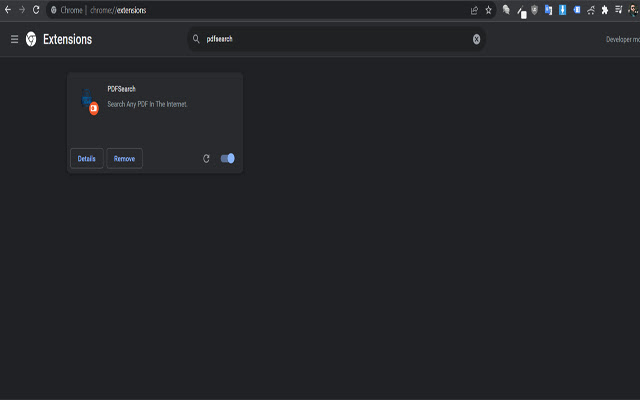 PDFSearch  from Chrome web store to be run with OffiDocs Chromium online