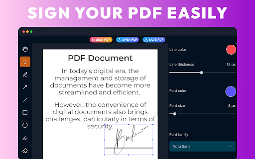 PDF Sign  from Chrome web store to be run with OffiDocs Chromium online