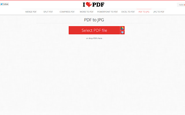 PDF to JPG | ilovepdf.com  from Chrome web store to be run with OffiDocs Chromium online
