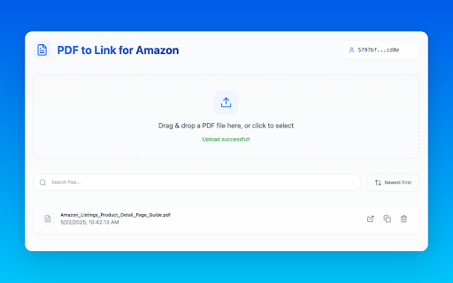 PDF to Link for Amazon  from Chrome web store to be run with OffiDocs Chromium online